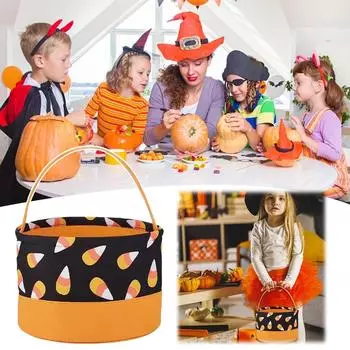 Креативный мешок для сладостей на Хэллоуин, тыквенное ведро, детское ведро для сладостей или корзина для Хэллоуина, декабрь M9K9 A-19cm*24cm