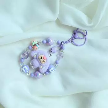 Креативный милый брелок-подвеска, расписанный вручную, с бусинами, шарм для мобильного телефона, универсальный аксессуар для украшения рюкзака, подарки