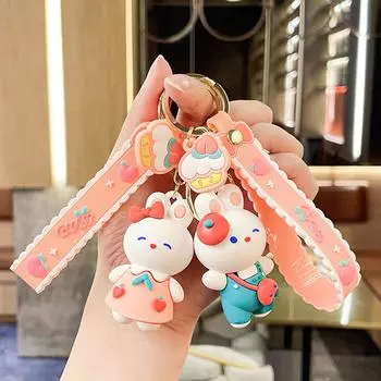 «Креативный милый брелок в виде кролика»: Изысканная подвеска-ювелирное украшение для сумок и автомобилей. Single OPP Bag Packaging