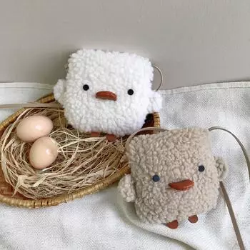Креативный милый цыпленок мини плюшевый рюкзак мультфильм кавайный овечья шерсть цыплята плюшевая сумка через плечо дети день рождения лучшие подарки
