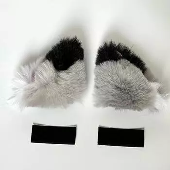 Креативный милый мотоциклетный шлем с плюшевыми кошачьими ушками, 1 пара, шлем для мотокросса, декоративная наклейка, аксессуары для косплея, стиль в подарок