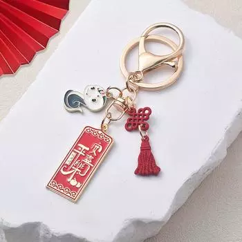 Креативный милый мультяшный кулон в виде змеи 2025 года зодиака год змеи счастливый кулон рюкзак подвесное украшение аксессуары подарки A2