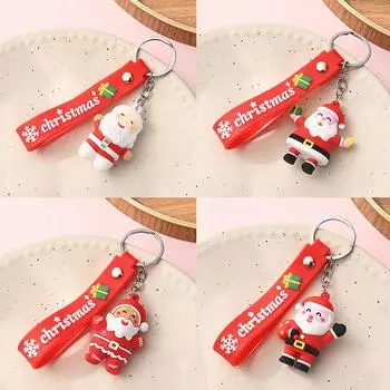 Креативный милый рождественский брелок-подвеска Санта-Клаус Снеговик Лось Рождественская елка Мультфильм Пара Автомобиль Рюкзак Подвеска Украшение