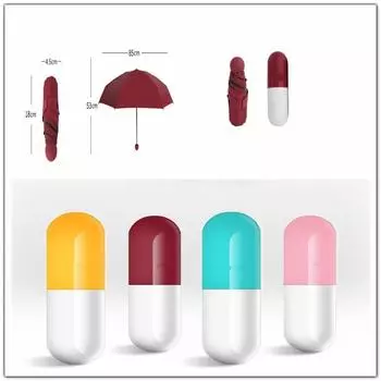 Креативный мини-капсульный зонт, складной половинный зонт синий