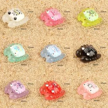 Креативный мини-светящийся краб, украшение для аквариума, ландшафтный дизайн, миниатюрный декор для аквариума из смолы, аксессуары для домашнего декора, подарки