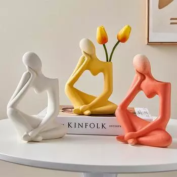 Креативный минималистский и нишевый абстрактные художественные вазы украшения минималистский современный гостиная тумба под телевизор винный шкаф украшения для дома