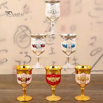 Креативный модный бокал для вина из цинкового сплава, бытовой барный металлический бокал, мини-чашка для питья ликера, аксессуары для ресторана