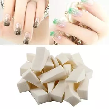 Креативный мягкий треугольный лак для ногтей, гель-лак с градиентом цвета, 24 шт., штамп, стемпинг, маникюрная губка, изображение