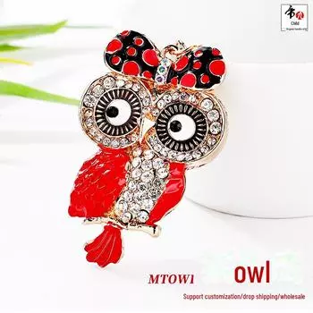 Креативный мультяшный брелок-подвеска в виде совы с бриллиантами