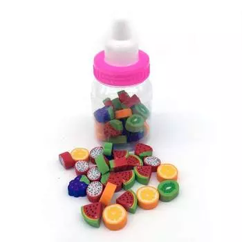 Креативный мультяшный ластик Животное Фрукт Бутылка молока Елка Студенческий ластик Милые канцелярские товары Школьные принадлежности Случайный цвет Fruit