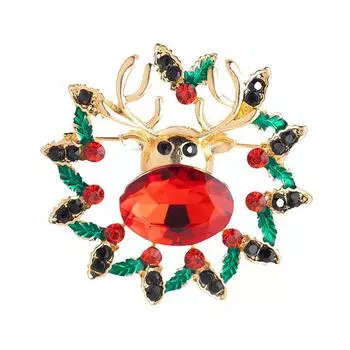 Креативный мультяшный рождественский колокольчик с бантом, украшенный бриллиантами, масляный рождественский значок «Друг, капающий» H8P1 style5-One size