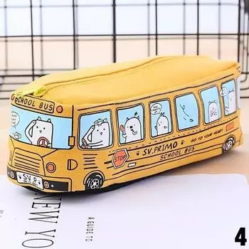 Креативный мультяшный школьный автобус большой вместимости милый пенал детский подарок офисные школьные принадлежности пенал канцелярские товары