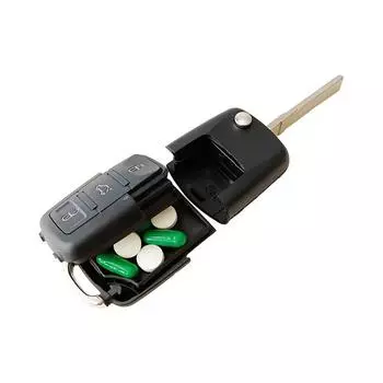 Креативный муляж автомобильного ключа, мини-сейф, секретное отделение, тайник, пустой брелок для ключей от машины, спрячьте и храните деньги, таблетки, монеты A