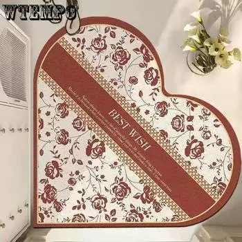 Креативный напольный ковер в форме сердца с любовью, украшение для дома и отеля, красный коврик в форме сердца, свадебный ковер 60*60CM