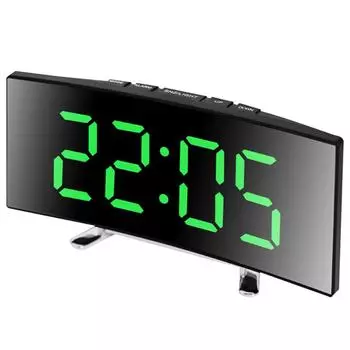 Креативный настольный будильник, цифровой будильник с зарядкой от USB/питанием от батареи, беззвучный электронный будильник для домашнего офиса, общежития красный