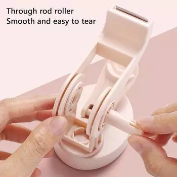 Креативный настольный диспенсер для скотча с присоской, портативный нескользящий держатель для скотча, регулируемый резак для скотча для домашнего использования в школе розовый