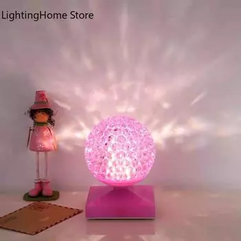 Креативный настольный светильник Crystal Ball, атмосфера, зарядка, ночник, гостиная, спальня, украшение на прикроватной тумбочке, светодиодная настольная лампа USB Charge белый