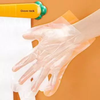 Креативный, не легко ломающийся, удобный в использовании одноразовый зажим для перчаток в форме морковки, кухонный гаджет прозрачный