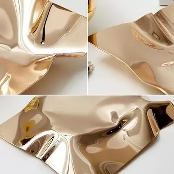 Креативный нестандартный дизайн поднос для хранения украшений фруктовая тарелка скандинавский домашний декор органайзер из нержавеющей стали для гостиной