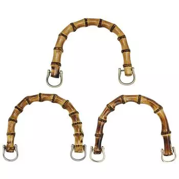 Креативный нежный дизайн, 2 шт., U-образная бамбуковая ручка для сумки ручной работы, классическая текстура, изготовление замены своими руками Sliver