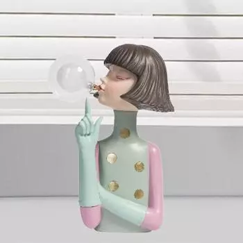 Креативный ночной светильник с пузырьками для девочки, подарок на новоселье, современная милая настольная лампа из смолы для спальни, гостиной, входа светло-зеленый