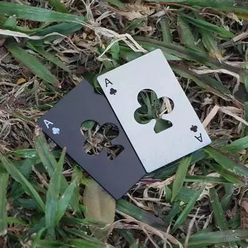 Креативный открывалка для бутылок в форме покера, нержавеющая сталь, размер кредитной карты, бар, ресторан, пивной металлический инструмент для открывания, подарок