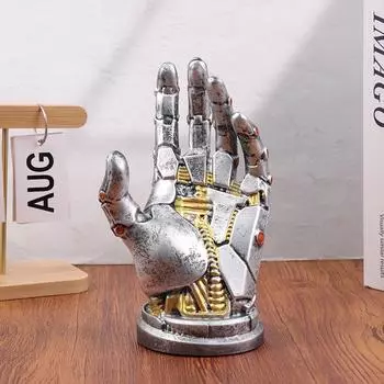 Креативный панк держатель для геймпада Роботизированная рука Орнамент Крутая имитация механической руки Статуэтка Декор Настольный держатель Украшение
