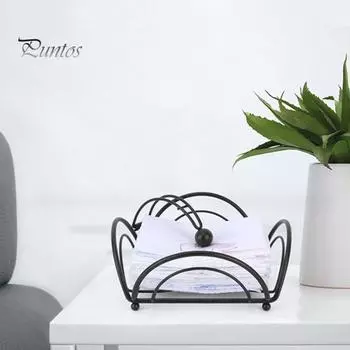 Креативный плавный извлекаемый нержавеющий держатель для салфеток с выемкой для салфеток для гостиной чёрный