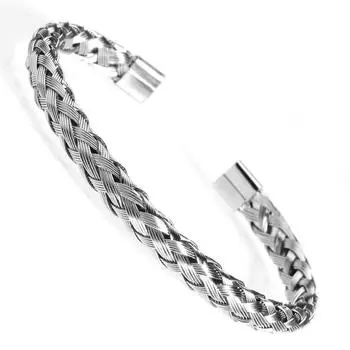 Креативный плетеный браслет из нержавеющей стали Bm0037 белый