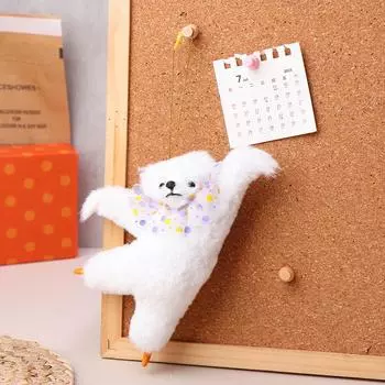 Креативный плюшевый брелок для ключей в виде медведя, подвеска для кукольной комнаты, мультяшный кавайный танцевальный медведь, плюшевая подвеска для автомобиля as the picture