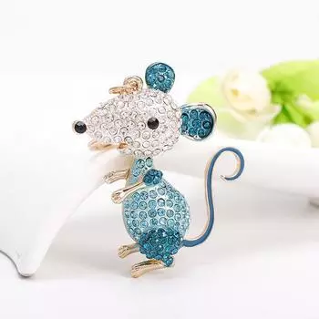 Креативный подарок на год крысы в китайском стиле, милый автомобильный брелок с изображением зодиака и мыши, металлический кулон в виде животного, брелок для ключей, подвески, женская сумка, подвеска 12 cm синий