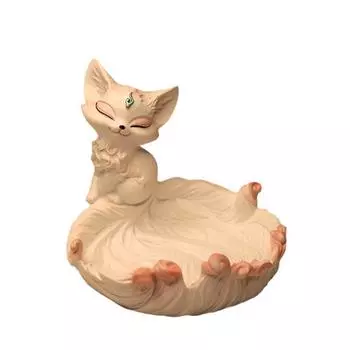 Креативный поднос для хранения ключей в виде лисы, смола, держатель для ключей в прихожей, милая стойка для хранения, подарки Fox