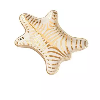 Креативный поднос для украшений Керамическая тарелка для хранения В стиле инс Поднос для хранения в ванной комнате Еда золотой