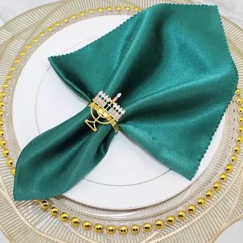 Креативный подсвечник, кольца для салфеток из сплава, кольца для салфеток на Хануку, праздничная вечеринка, свадьба, рождество, рождественский стол, сервировка, украшение