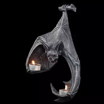 Креативный подсвечник в виде летучей мыши Vibe, настенный декоративный небьющийся реалистичный подвесной подсвечник для Хэллоуина, домашний декор