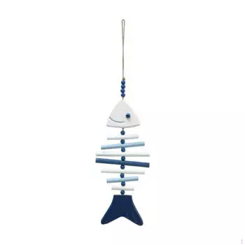 Креативный подвесной колокольчик в виде рыбы в морском стиле, легкий настенный декор для фермерского дома 54x12cm