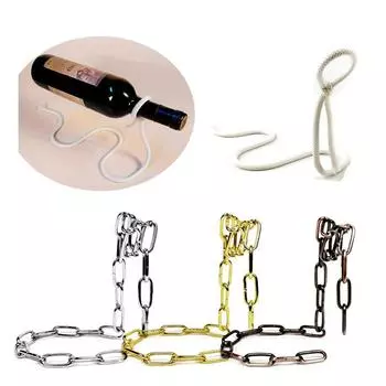 Креативный подвесной винный стеллаж из веревки, змеевидный кронштейн, держатель для винных бутылок, барный шкаф, витрина, полка, подарки, декор стола белый