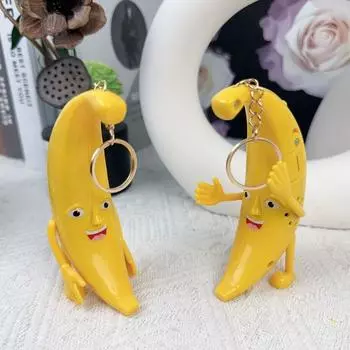 Креативный поющий банановый брелок, забавная подвижная ручная подвеска в виде банана, декор для рюкзака banana