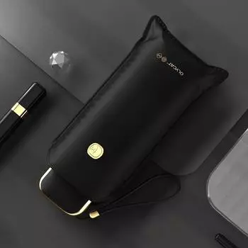 Креативный пятикратный зонт от дождя, женский карманный мини-зонт с защитой от ультрафиолета, портативный зонт от солнца для девочек, плоский зонтик для путешествий красный