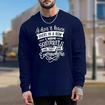 Креативный принт с буквами в виде ленты Мужские футболки с длинным рукавом Круглый вырез Повседневный свитер Мужская одежда Большие размеры XS белый