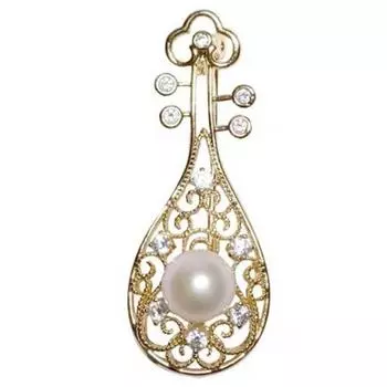 Креативный простой ретро двойной цвет золотая брошь пипа для мужчин и женщин булавка темперамент кардиган пальто аксессуары корсаж