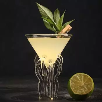 Креативный прозрачный бокал для коктейлей из боросиликатного стекла с рисунком морского ежа, многоножковый стакан для воды other