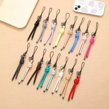 Креативный ПУ узел мобильный телефон ремни ПУ толстый веревочный узел модный брелок сумочка мобильный телефон орнамент хаки