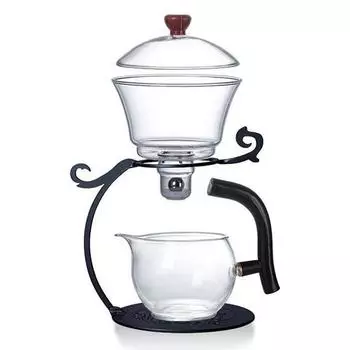 Креативный японский автоматический полуавтоматический стеклянный чайник с магнитной присоской, заварочный чайник Teapot Set Square