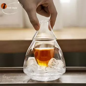 Креативный японский стиль стеклянная бутылка для вина, стакан для спиртных напитков, набор для сакэ, подогреватель вина, бытовой чайник для горячего вина, матовые заливные горшочки, графин as shown