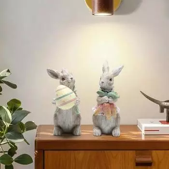 Креативный яркий цвет синтетической смолы пасхальный стол орнамент вечеринка кролик стол для жёлтый