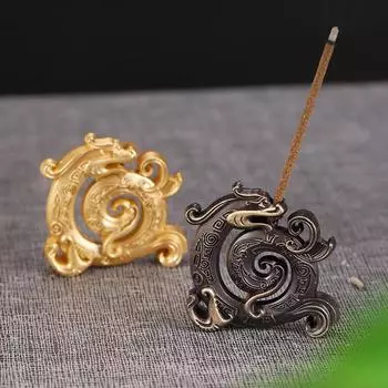 Креативный ретро держатель для благовоний, бытовая комнатная курильница Dragon Line, сандаловое дерево, украшение для дома, ремесла, аксессуары