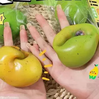 Креативный резиновый шарик с имитацией манго для вентиляции и декомпрессии, игрушка, которая меняет цвет в зависимости от температуры светло-зеленый