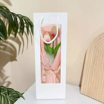 Креативный ручной букет тюльпанов Цветы Вязаные крючком цветы Пуф со светящимися нитями Подарок ручной работы на День учителя День святого Валентина