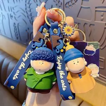 Креативный шикарный автомобильный брелок для женщин, милый автомобильный брелок, кулон, мультяшный автомобильный орнамент, подарок на день рождения Pearl Girl